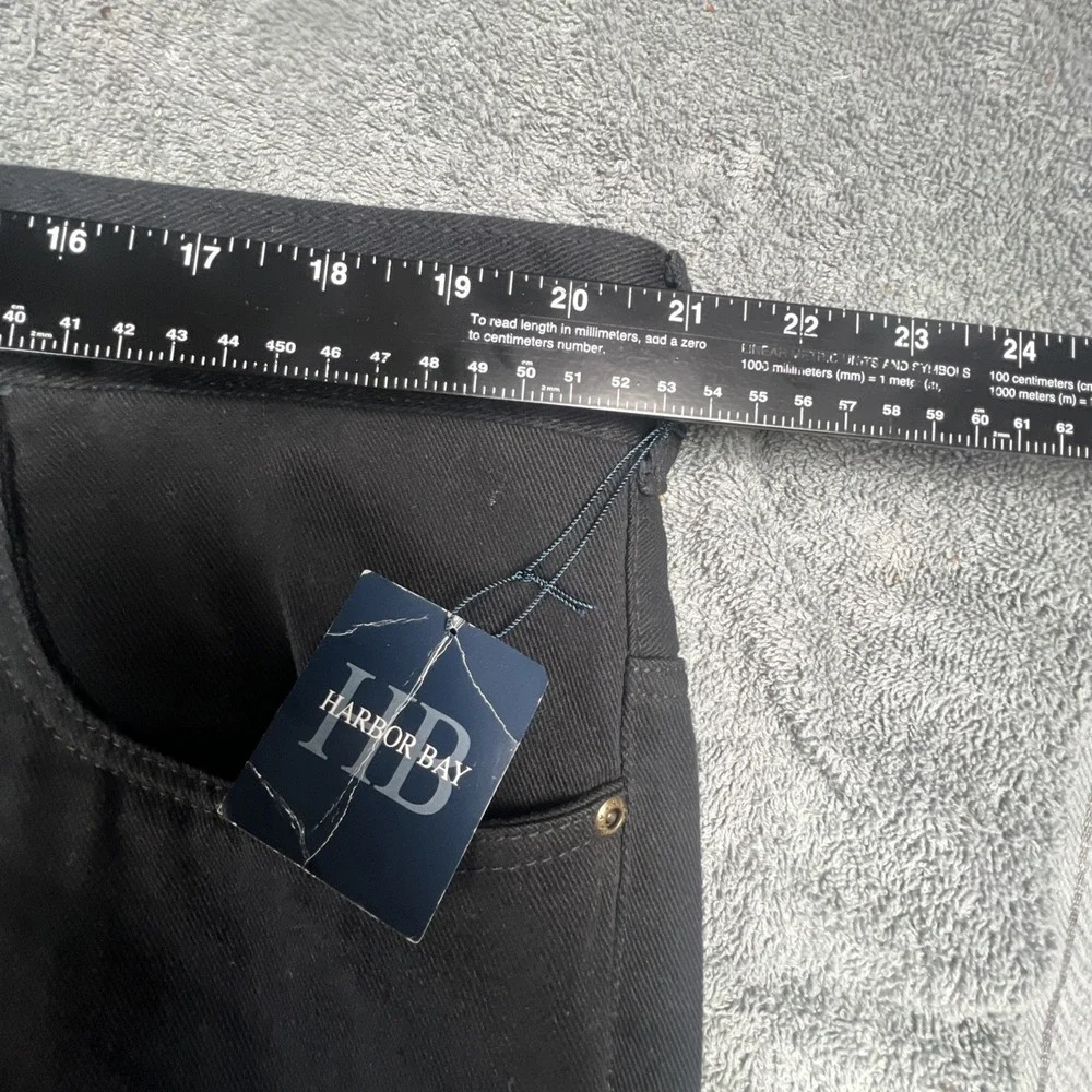 Harbor Bay Jeans Mens‎ 42x36 Black Loose Fit Big & Tall 100% Cotton Baggy Y2K